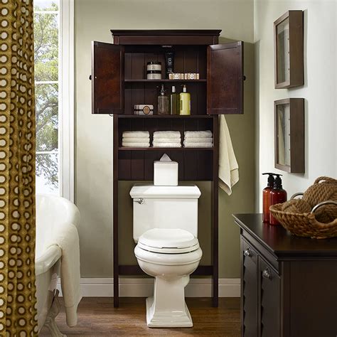 Fill the shelf. . How to anchor an over the toilet cabinet
